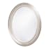 Howard Elliott George 25" W x 33" H Oval Wood Framed Bathroom Mirror Bright Silver Leaf