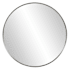 Howard Elliott Lucian 36" Diameter Circular Stainless Steel Framed Bathroom Mirror Brushed Silver