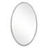 Howard Elliott Ywaine 21" W x 35" H Oval Stainless Steel Framed Bathroom Mirror Stainless Steel
