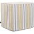 Howard Elliott Polarity 17" Wide Plywood and Polyester Outdoor Square Ottoman with Foam Filling Moss