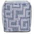 Howard Elliott Mistify 20" Wide Polyester Outdoor Pouf Square Ottoman Denim