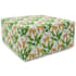 Howard Elliott Mengu 36" Wide Plywood and Polyester Outdoor Square Ottoman Natural