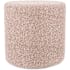 Howard Elliott Subtlety 18" Wide Plywood and Polyester Outdoor Round Ottoman with Foam Filling Blush