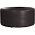 Howard Elliott Florie 36" Wide Plywood and Polyester Outdoor Round Ottoman Black