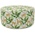 Howard Elliott Mengu 36" Wide Plywood and Polyester Outdoor Round Ottoman Natural