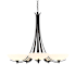 Hubbardton Forge Aegis 5 Light 32" Wide Chandelier Black / Opal