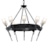Hubbardton Forge Echo 10 Light 33" Wide Chandelier Black