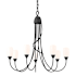 Hubbardton Forge Flora 7 Light 25" Wide Chandelier Black / Opal