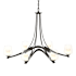 Hubbardton Forge Ribbon 6 Light 39" Wide Chandelier Black / Clear