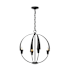 Hubbardton Forge Cirque 4 Light 19" Wide Taper Candle Style Chandelier Black