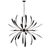 Hubbardton Forge Dahlia 10 Light 49" Wide Abstract Sputnik Chandelier Black