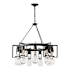 Hubbardton Forge Apothecary 9 Light 35" Wide Chandelier Black / Clear