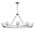 Hubbardton Forge Gatsby 8 Light 45" Wide Crystal Ring Chandelier Sterling