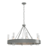 Hubbardton Forge Banded 8 Light 32" Wide Ring Chandelier Vintage Platinum / Clear