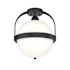 Hubbardton Forge Atlas 14" Wide Semi-Flush Globe Ceiling Fixture Black