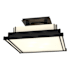 Hubbardton Forge Steppe 4 Light 18" Wide Semi-Flush Square Ceiling Fixture Black / Ivory Art