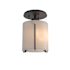Hubbardton Forge Exos 6" Wide Semi-Flush Ceiling Fixture with Customizable Glass Shade Black / Opal