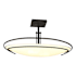 Hubbardton Forge Mackintosh 2 Light 24" Wide Semi-Flush Bowl Ceiling Fixture Black / Opal