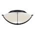 Hubbardton Forge Compass 2 Light 16" Wide Flush Mount Bowl Ceiling Fixture with Customizable Glass Shade Black / Opal