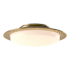 Hubbardton Forge Oceanus 2 Light 17" Wide Flush Mount Drum Ceiling Fixture Modern Brass / Opal