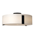 Hubbardton Forge Impressions 3 Light 18" Wide Semi-Flush Drum Ceiling Fixture with Customizable Glass Shade Black / Opal