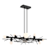 Hubbardton Forge Brindille 8 Light 54" Wide LED Abstract Linear Pendant Black