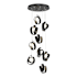 Hubbardton Forge Riza 9 Light 22" Wide Multi Light Pendant Black / Opal