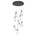 Hubbardton Forge Luma 9 Light 21" Wide Multi Light Pendant Black / Clear