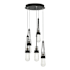 Hubbardton Forge Link 5 Light 13" Wide Multi Light Pendant Black / Clear