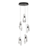 Hubbardton Forge Luma 5 Light 15" Wide Crystal Multi Light Pendant Black / Clear