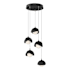 Hubbardton Forge Brooklyn 5 Light 16" Wide Suspension Multi Light Pendant Black / Black / Opal