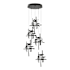Hubbardton Forge Tura 5 Light 28" Wide Multi Light Pendant Black / Seeded Clear