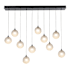 Hubbardton Forge Fritz 10 Light 45" Wide Suspension Linear Pendant Black