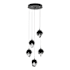 Hubbardton Forge Chrysalis 5 Light 15" Wide Multi Light Pendant Black / Clear