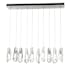 Hubbardton Forge Luma 10 Light 45" Wide Crystal Linear Pendant Sterling