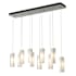 Hubbardton Forge Exos 10 Light 45" Wide Linear Pendant Sterling