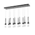 Hubbardton Forge Link 10 Light 45" Wide Linear Pendant Black / Clear