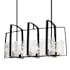 Hubbardton Forge Arc 8 Light 43" Wide Linear Chandelier Black