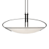 Hubbardton Forge Mackintosh 2 Light 41" Wide Linear Pendant with Customizable Glass Shade Black / Opal