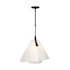Hubbardton Forge Mobius 18" Wide Pendant Black / Spun Frost