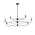 Hubbardton Forge Willow 6 Light 44" Wide Taper Candle Linear Chandelier Black