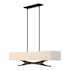 Hubbardton Forge Moreau 4 Light 42" Wide Linear Pendant Black / Flax
