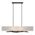 Hubbardton Forge Brindille 4 Light 42" Wide Linear Chandelier Black / Flax