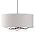 Hubbardton Forge Brindille 3 Light 22" Wide Pendant with Customizable Fabric Shade Bronze / Flax