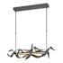 Hubbardton Forge Folio 38" Wide Linear Pendant Natural Iron