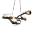 Hubbardton Forge Graffiti 5 Light 51" Wide Pendant Black / Clear