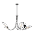 Hubbardton Forge Aerial 5 Light 48" Wide Pendant Black / Frosted
