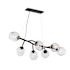 Hubbardton Forge Vine 7 Light 49" Wide Linear Chandelier Black