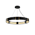 Hubbardton Forge Aura 6 Light 29" Wide Ring Chandelier Black / Clear