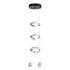 Hubbardton Forge Gatsby 10" Wide Crystal Multi Light Pendant Black